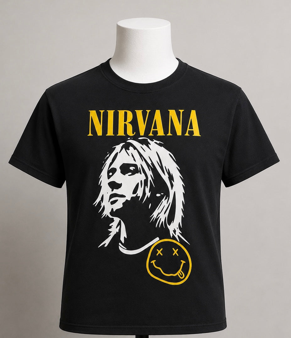 Nivana Kurt Sillohette T-Shirt  LARGE